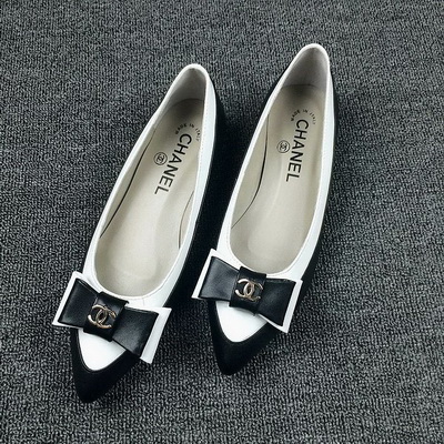 CHANEL Shallow mouth flat shoes Women--137